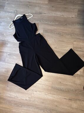 Express Black Cutout Wide-Leg Jumpsuit